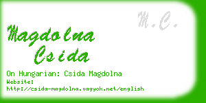 magdolna csida business card